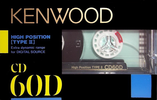 Compact Cassette Kenwood CD 60 Type II Chrome 1987 Japan
