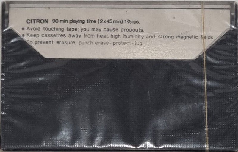 Compact Cassette Citron 90 Type I Normal Hong Kong