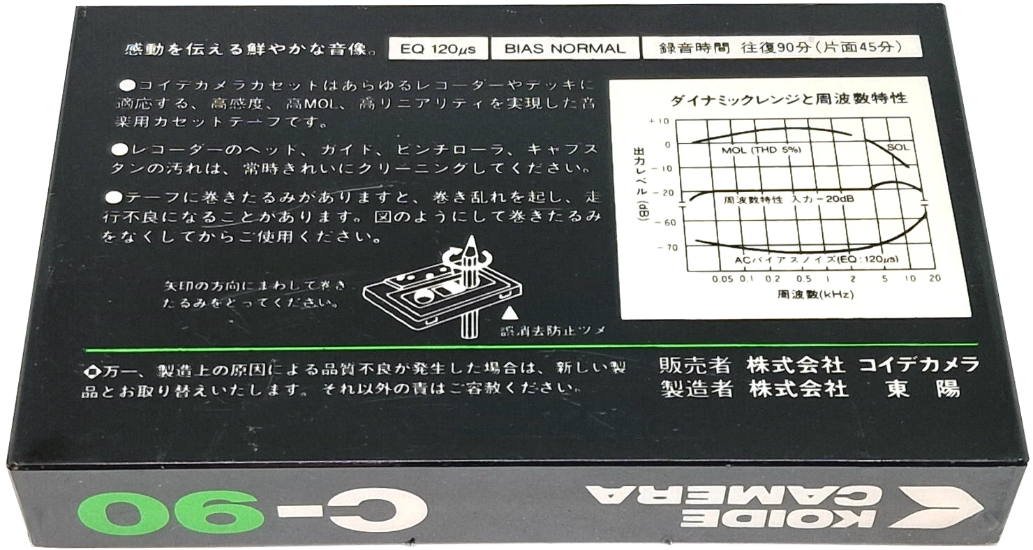 Compact Cassette Koide Camera 90 Type I Normal 1983 Japan