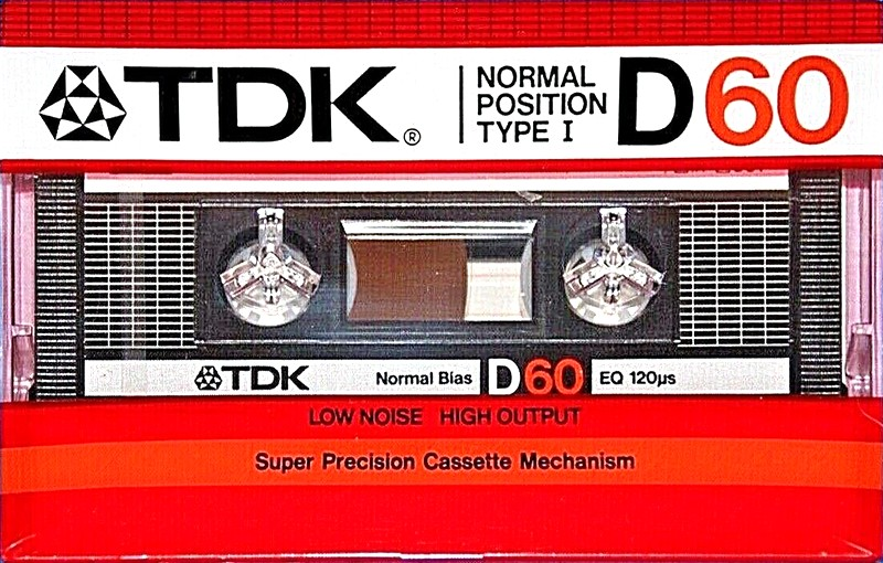 Compact Cassette TDK D 60 Type I Normal 1985 USA