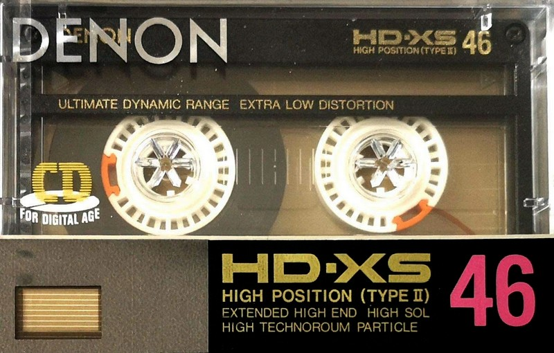 Compact Cassette Denon HD-XS 46 Type II Chrome 1987 Japan