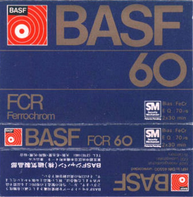 Compact Cassette BASF FCR 60 Type III Ferro Chrome 1978 Japan