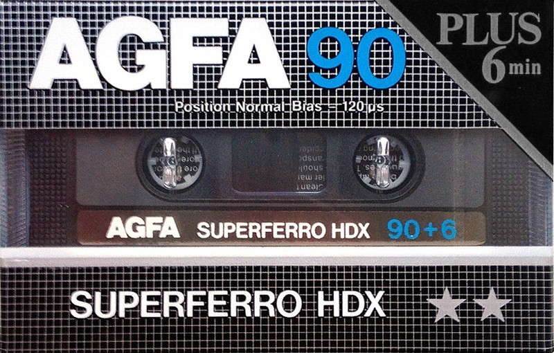Compact Cassette AGFA Superferro HDX 90+6 Type I Normal 1985 Europe