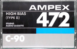 Compact Cassette Ampex 472 90 Type II Chrome 1985 USA