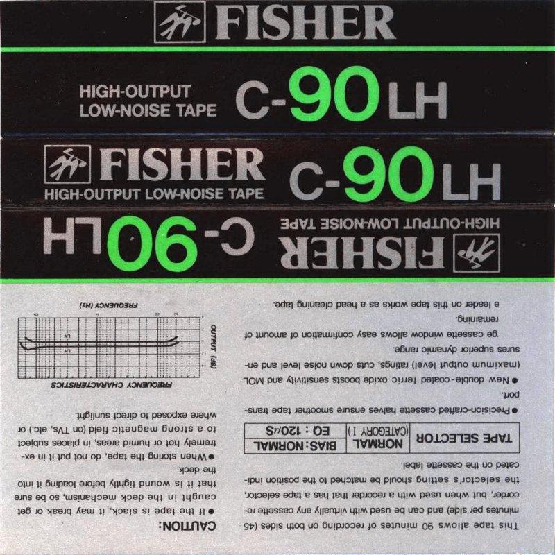 Compact Cassette Fisher LH 90 Type I Normal 1982 USA