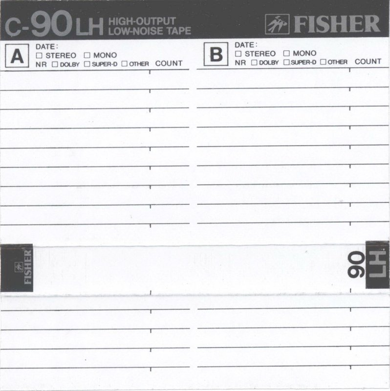 Compact Cassette Fisher LH 90 Type I Normal 1982 USA
