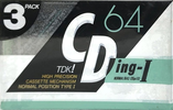 3 pack TDK CDing 1 64 Type I Normal 1989 Japan