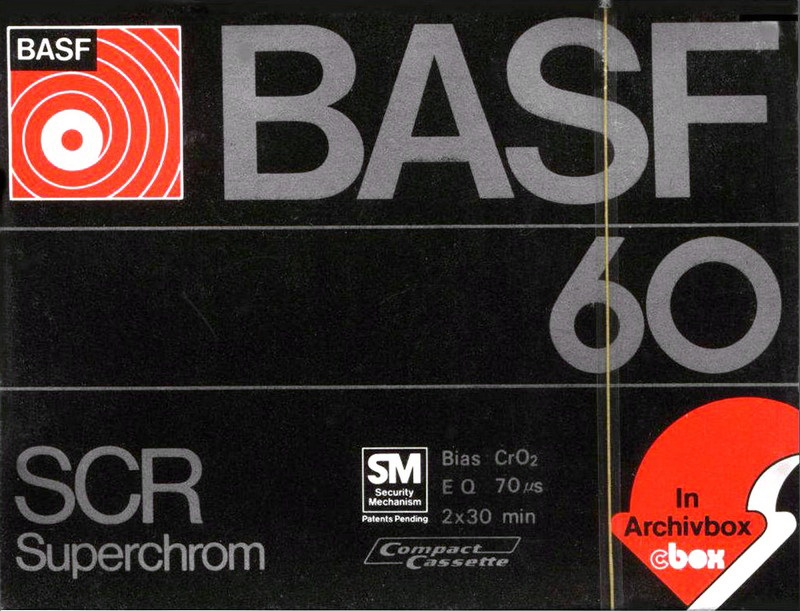 Compact Cassette BASF SCR 60 Type II Chrome 1978 Japan