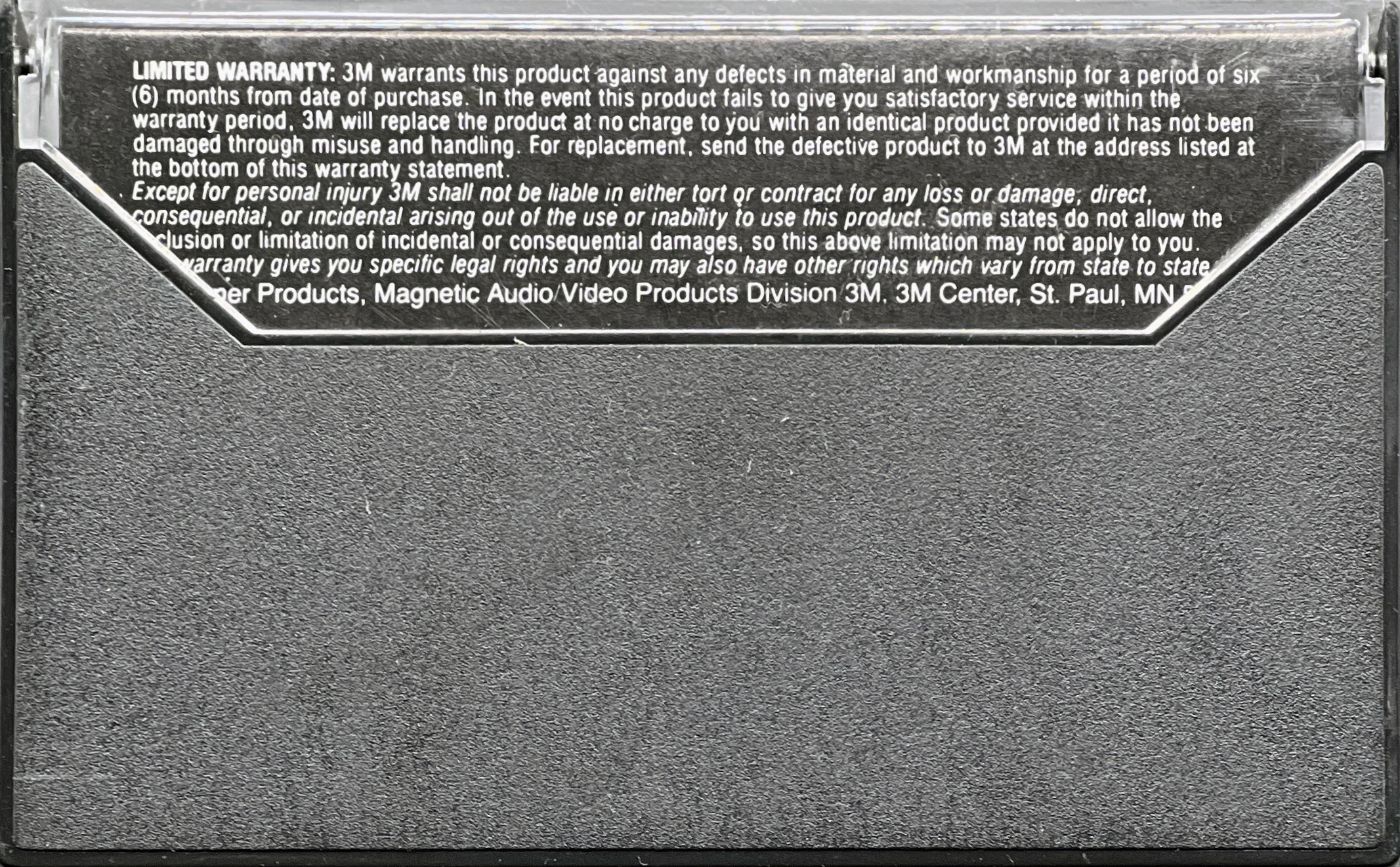 Compact Cassette Scotch Cleaning Cassette 1981 USA