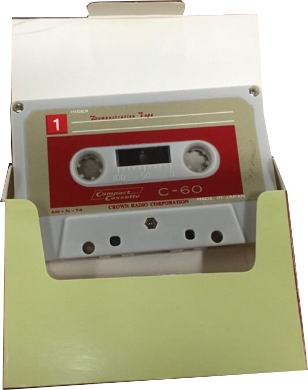 Compact Cassette Crown / Crown Radio Corporation 60 "AM-N-74" Demonstration Tape 1968 USA
