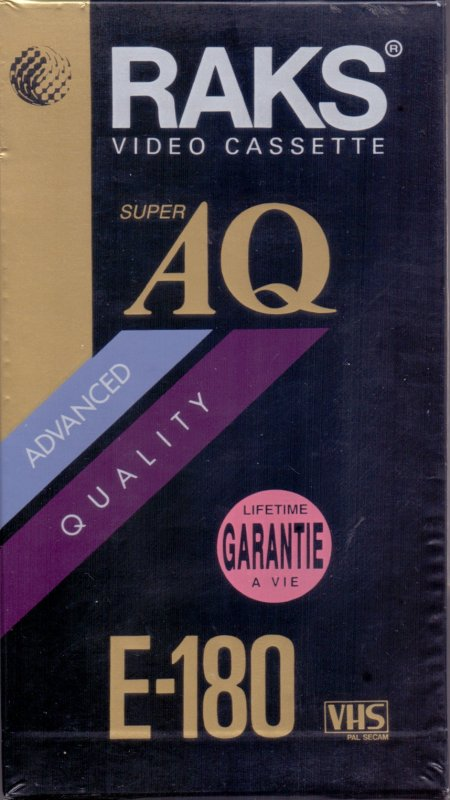VHS, Video Home System RAKS AQ 180 Type I Normal Europe