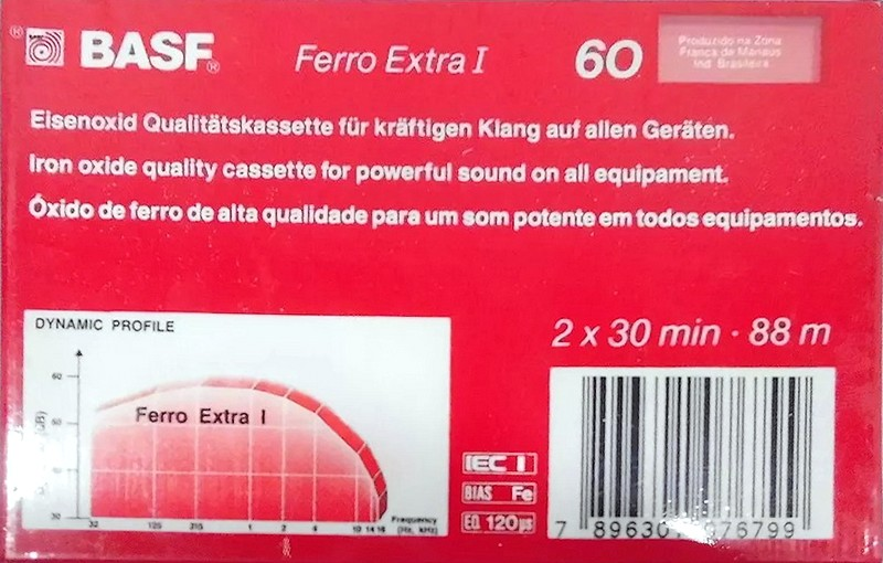 Compact Cassette BASF Ferro Extra I 60 Type I Normal 1988 Latin America