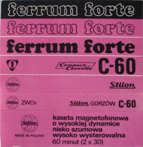 Compact Cassette Stilon Ferrum Forte 60 Type I Normal Poland