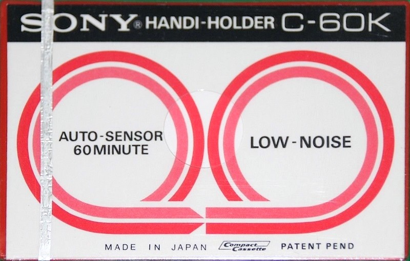 Compact Cassette Sony 60 "Handi-Holder K" Type I Normal 1975 USA