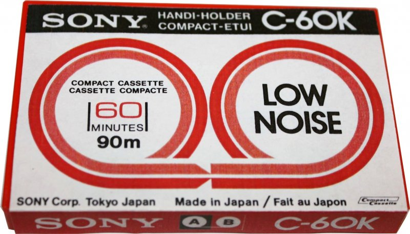 Compact Cassette Sony 60 "Handi-Holder K" Type I Normal 1975 USA