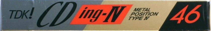 Compact Cassette TDK CDing Metal 46 "CDING4-46M" Type IV Metal 1990 Japan