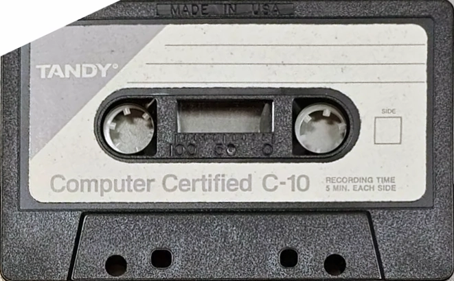 Compact Cassette Tandy 10 "26-302" Computer Cassette USA