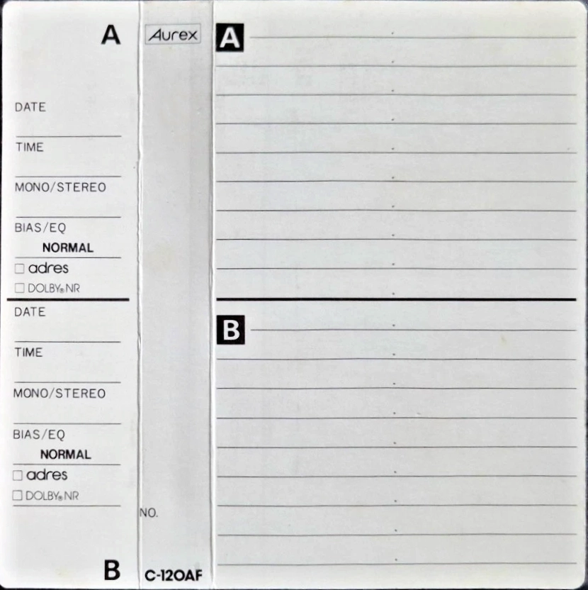 Compact Cassette Aurex AF 120 Type I Normal 1980 Japan