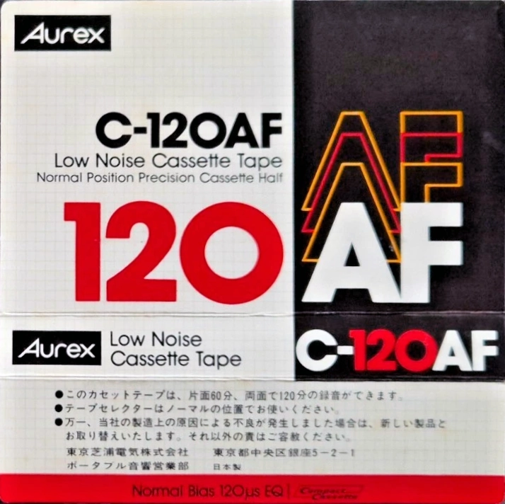 Compact Cassette Aurex AF 120 Type I Normal 1980 Japan
