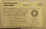 Compact Cassette Universum SCX II 60 Type II Chrome 1987 Europe