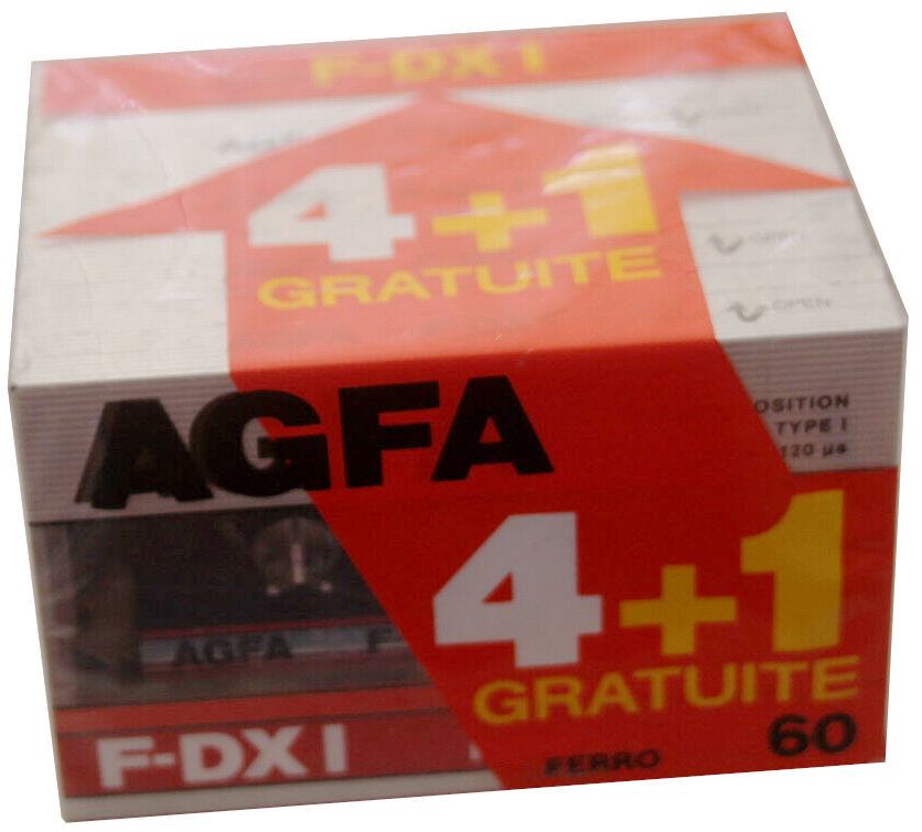 5 pack AGFA F-DX I 60 Type I Normal 1987 France