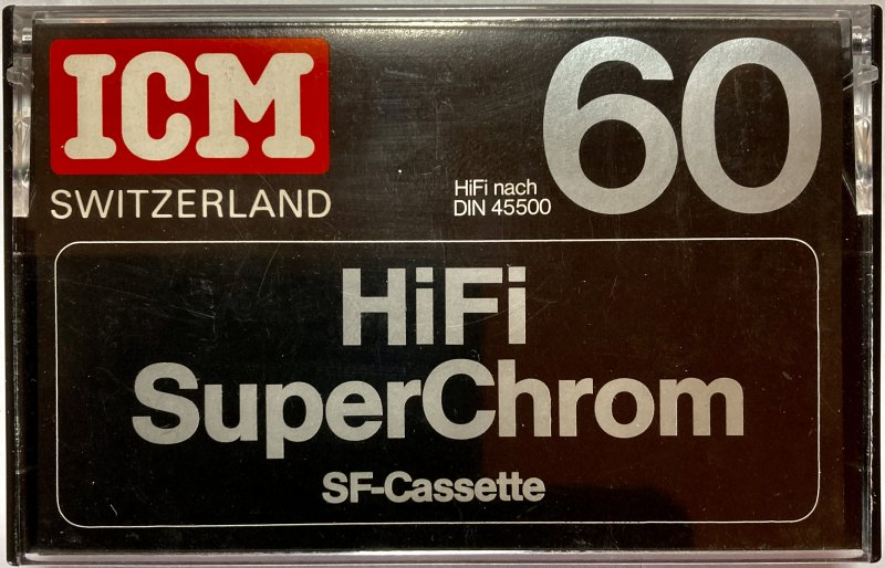 Compact Cassette ICM HIFI Super Chrom 60 "SF-Cassette" Type II Chrome 1981 Europe