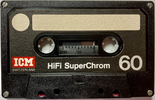 Compact Cassette ICM HIFI Super Chrom 60 "SF-Cassette" Type II Chrome 1981 Europe