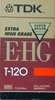 VHS, Video Home System TDK E-HG 120 "T-120EHG" Type II Chrome 1988 North America
