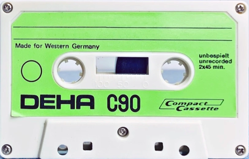 Compact Cassette Deha 90 "white" Type I Normal Germany