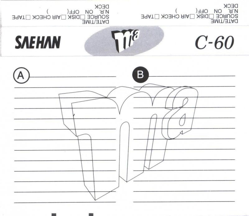 Compact Cassette Saehan MA 60 Type II Chrome 1994 Europe