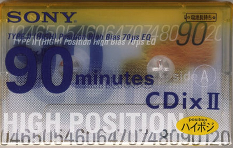 Compact Cassette Sony CDix II 90 "C-90CDX2F" Type II Chrome 1998 Japan