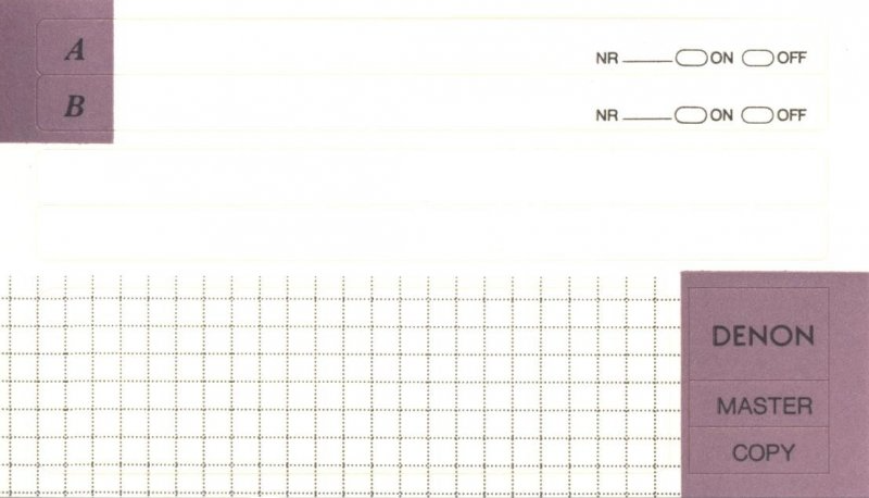 Compact Cassette Denon HD-M 90 "HD-M90TE" Type IV Metal 1994 Europe, North America