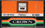 Compact Cassette Crown / Crown Radio Corporation 60 Type I Normal Hong Kong