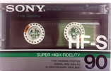 Compact Cassette Sony HF-S 90 "HF-S 90N" Type I Normal 1986 Japan