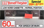 Compact Cassette ToneMaster 60 Type I Normal USA