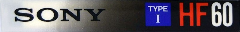 Compact Cassette Sony HF 60 Type I Normal 1990 North America