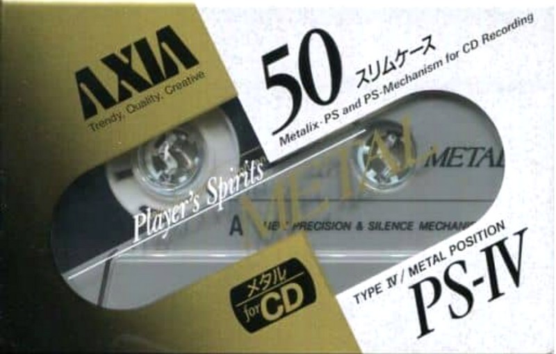 Compact Cassette AXIA PS-IV 50 "PS-4 B 50" Type IV Metal 1991 Japan