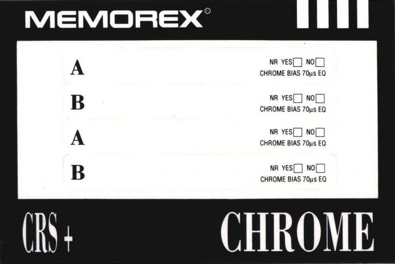 Compact Cassette Memorex CRS+ 100 Type II Chrome 1991 Europe