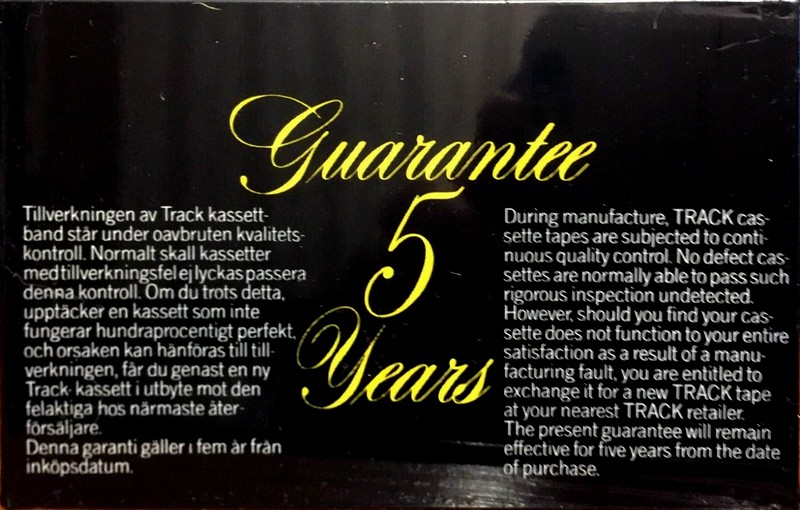 Compact Cassette Track Track 2 90 Type II Chrome 1982 Sweden