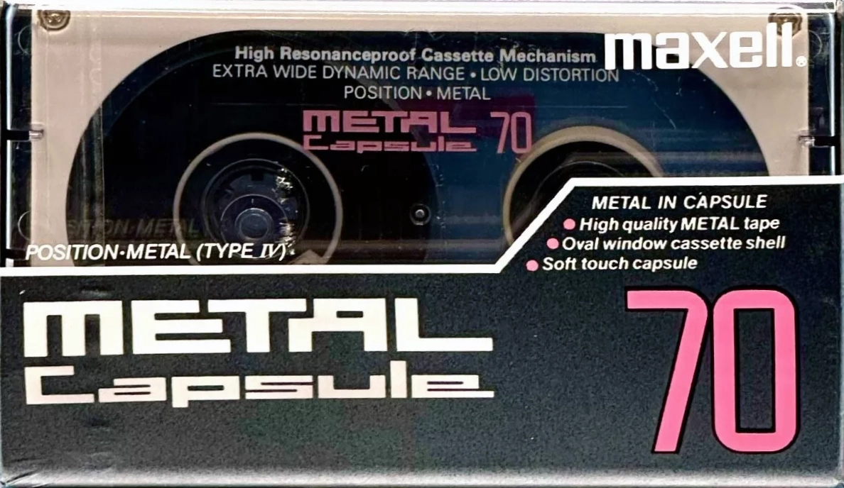 Compact Cassette Maxell Capsule Metal 70 Type IV Metal 1990 Europe