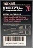 Compact Cassette Maxell Capsule Metal 70 Type IV Metal 1990 Europe