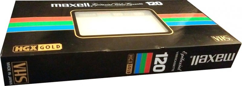 VHS, Video Home System Maxell HGX Gold 120 "T-120HGX(G)" Type II Chrome 1983 USA