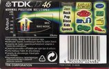 Compact Cassette TDK D 46 "D-46EB" Type I Normal 1997 Worldwide