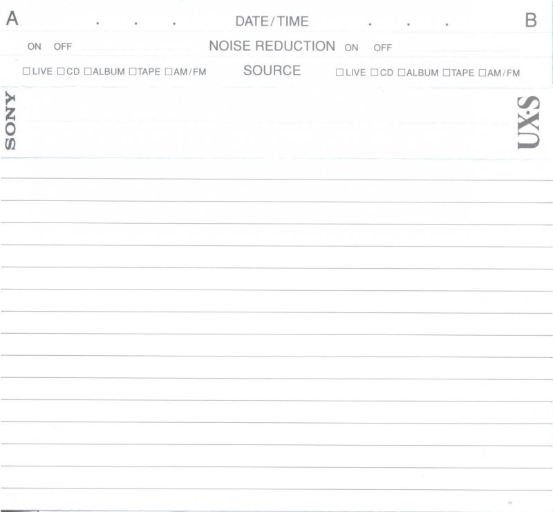 Compact Cassette Sony UX-S 100 "C-100 UXSC" Type II Chrome 1998 Europe