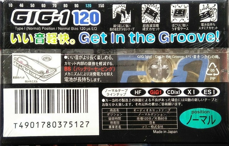 2 pack Sony GIG-1 120 Type I Normal 1996 Japan