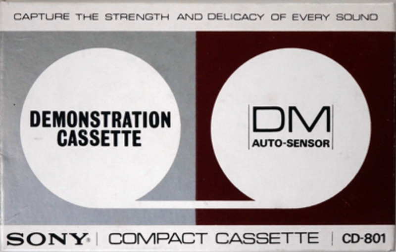 Compact Cassette Sony 30 "CD-801" Demonstration Tape 1971 Japan