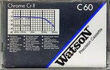 Compact Cassette Watson 60 "Chrome Cr II" Type II Chrome 1990 Europe