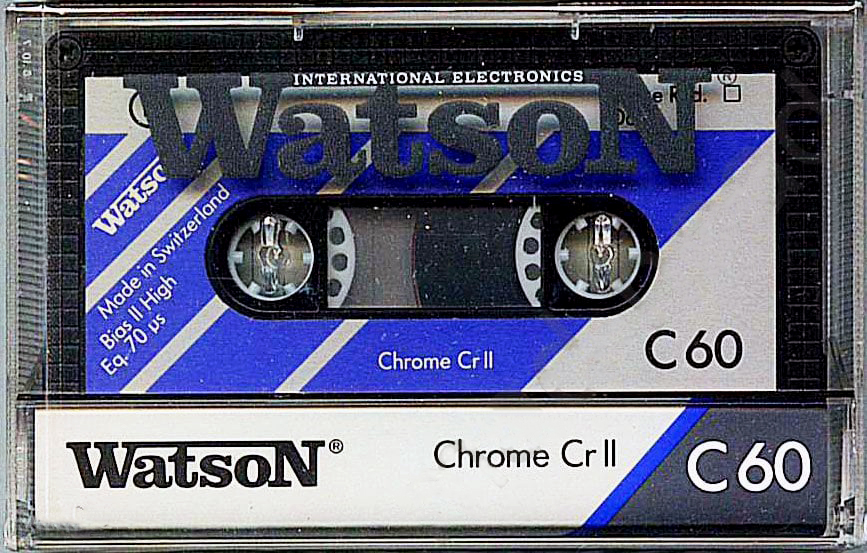 Compact Cassette Watson 60 "Chrome Cr II" Type II Chrome 1990 Europe
