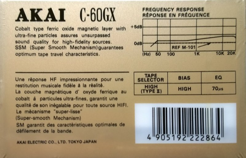 Compact Cassette Akai GX 60 Type II Chrome 1991 Europe