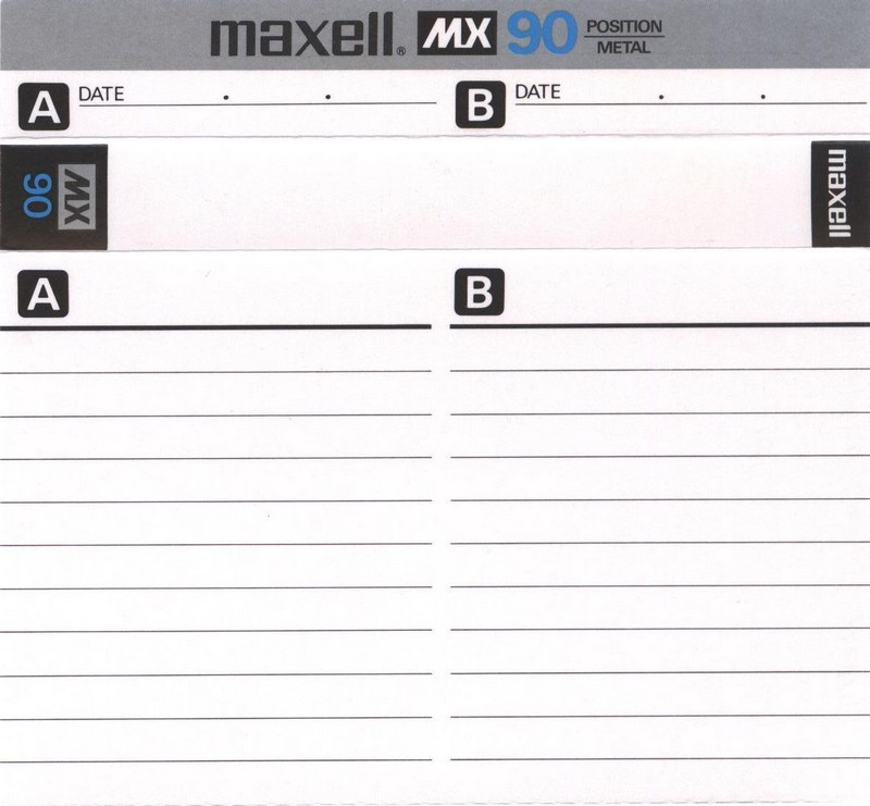 Compact Cassette Maxell MX 90 Type IV Metal 1982 USA